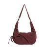 Casual Large-capacity Underarm Bag Women's 2025 New Plaid Canvas Dumpling Bag Fashionable Shoulder Messenger Bag