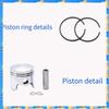 FTS 40Mm Lawn Mower Cylinder Assembly Cylinder Piston Kit For 1E40F 1E40-5 1E44F Lawn Mower Cylinder Parts