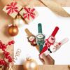 Snowman Santa Wristband With Clap Circle Elk Slap Bracelets  Christmas Gifts