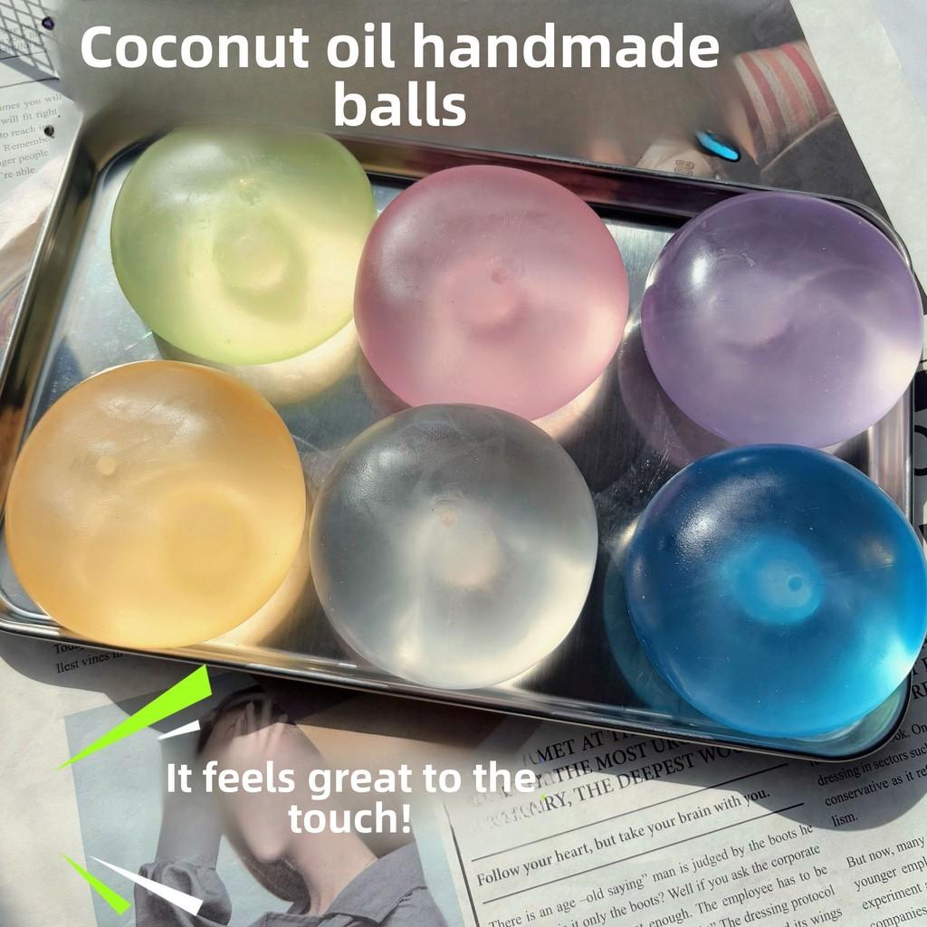 Handcrafted Coconut Oil Stress Ball With Sensory Grip For Kids And Teens