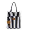 Commuter Large Capacity Leisure 2025 New Personalized Popular Striped Canvas Fashion Crossbody Portable Shoulder Tote Bag