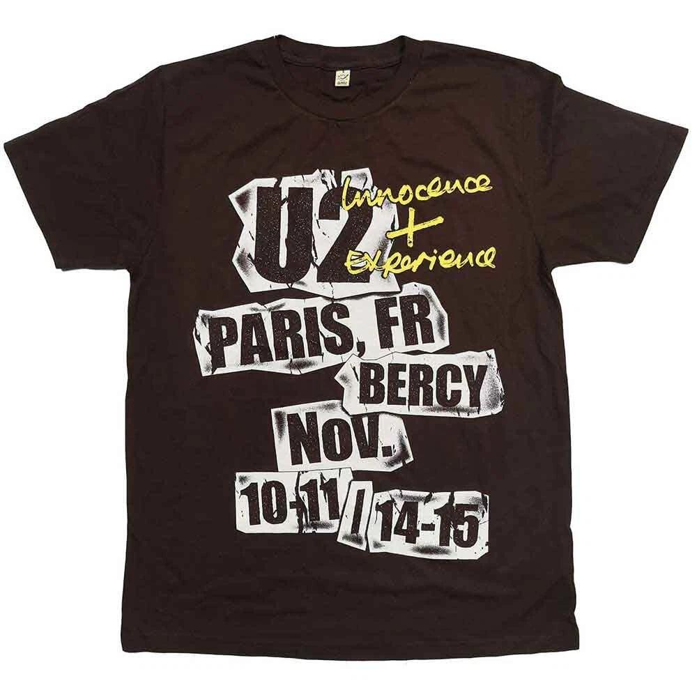 U2 Unisex T-Shirt: I+E Paris Event 2015 (Large) 2XL