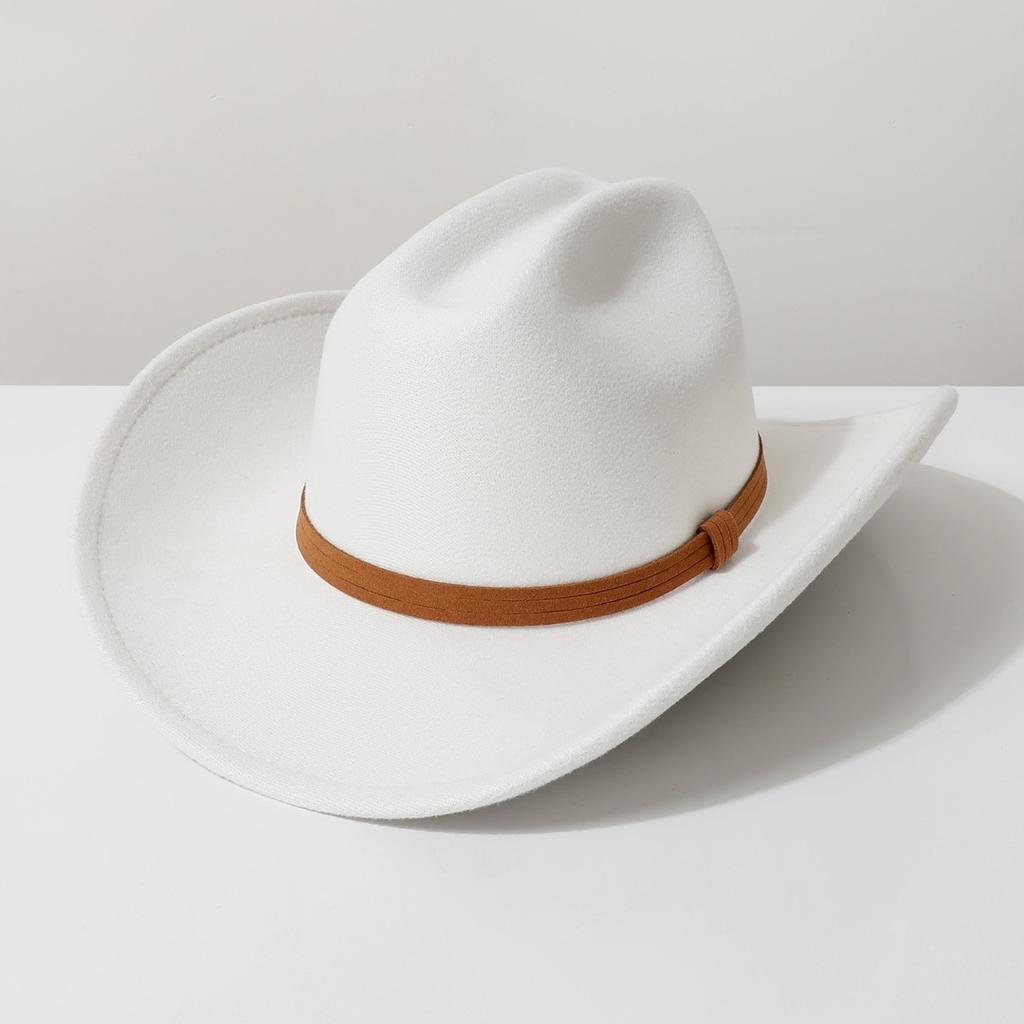 Neuer Stil breiter Woll-Cowboyhut, geeignet für Paare, verdickt, hochwertiger tibetischer Filzhut