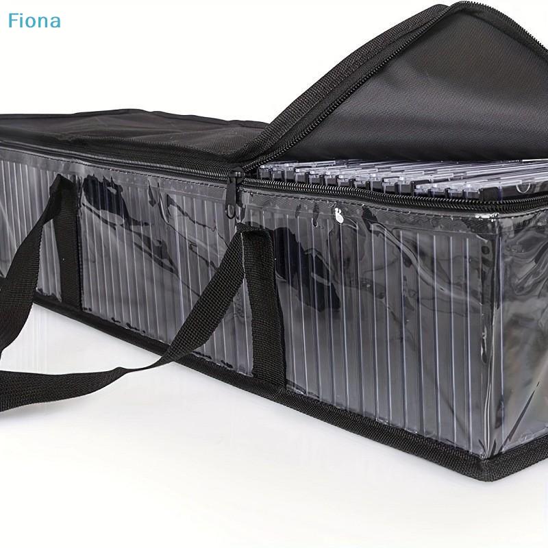 DVD Storage Bag,Clear Zippered Media Organizer for 40 Discs, Portable CD Case Holder with Handles