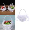 Elegant White And Gold Wedding Decorative Basket For Bridal Ceremonies Parties Decors Durable Fabric Storage Container