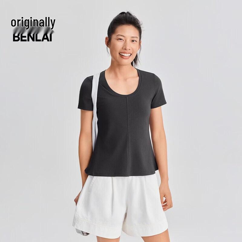 

Benlai Women s U-Neck Slim-Fit Short Sleeve T-Shirt BNM460029 M