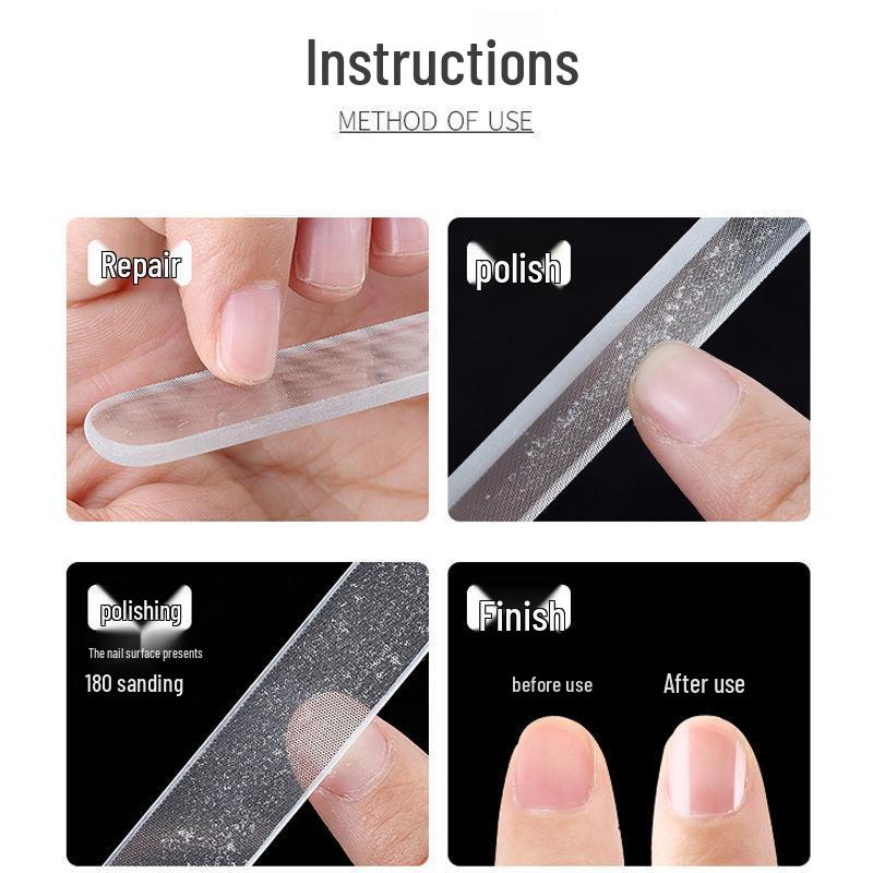 Nano Glass Shine Nail File for Manicure, Laser Marked for Branding