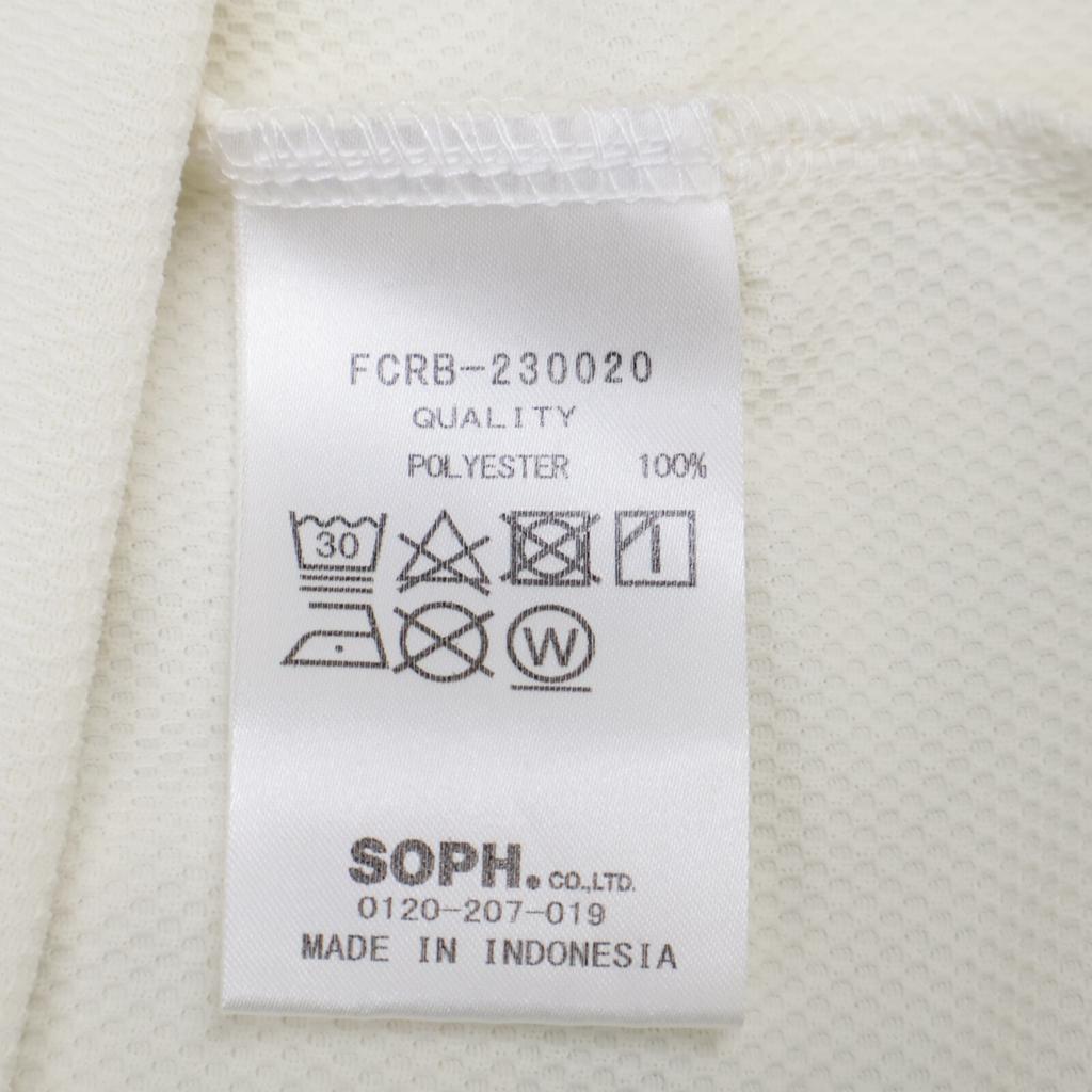 F.C.Real Bristol 23Stainless Steel TOUR TOP Print Crew Neck Long Sleeve T-Shirt tops M IvoryUsed