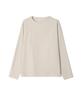 Notig Cotton Blend Waffle Knit Boat Neck T-Shirt Beige_Okg3T1Rl103I1