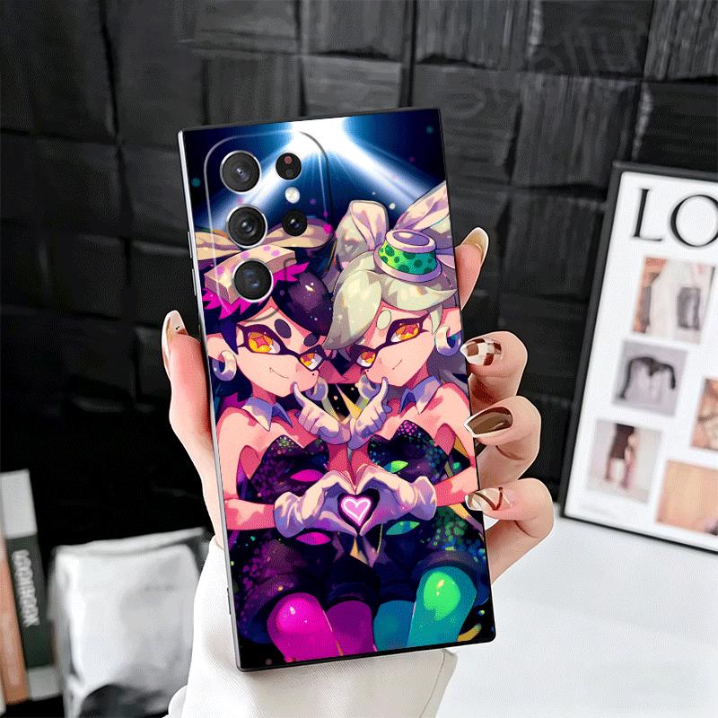 

S-Splatoons Game Soft Phone Case for Samsung Galaxy S26 S25 Edge S24 Ultra S23 Plus S22 S21 FE S20 Black Cover Back Shell Samsung S25 Plus