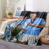 Erling Haaland & Phil Foden Printed Flannel Blanket, soft throw for bedroom sofa, washable, fan merchandise, great gift.