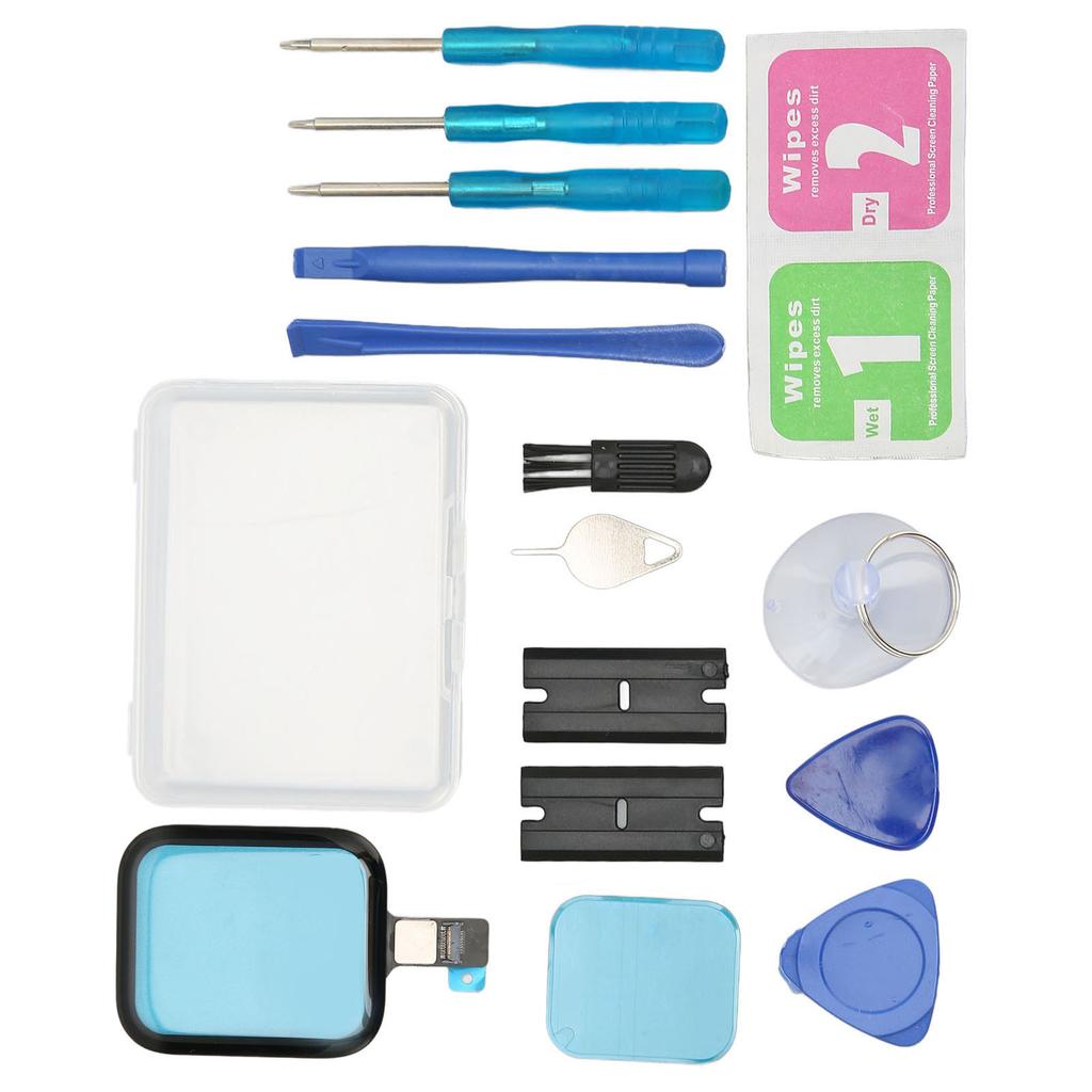 Watch Front Glass Lens Replacement Watch Screen Repair Kit Touch Screen Digitizer Glass for IOS Watch S5 SE 44mm 1.73in