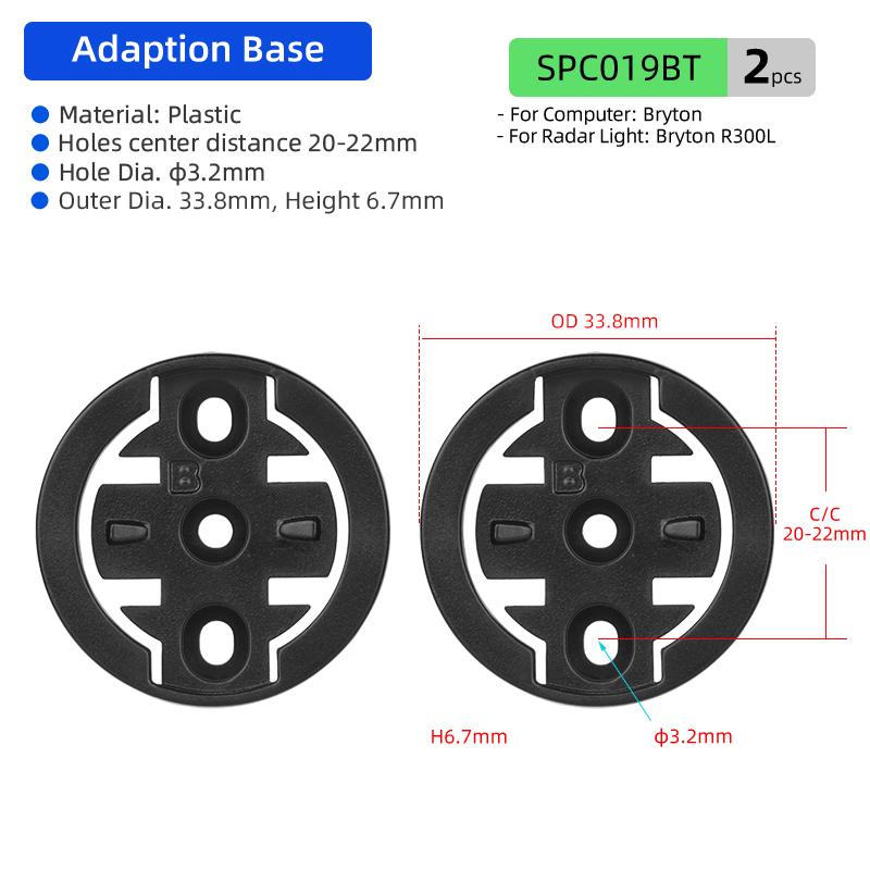 2pc/set Computer Mount Base for Garmin/Magene/Bryton/Wahoo Fits Radar RTL515/Magane L508 /Bryton R300L Cycle Replacement Inserts