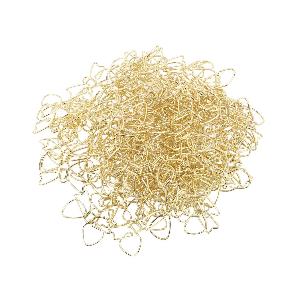 100 Stück Süße Büroklammern Rutschfest Schleifenform Rostfrei Farbecht Metall   Büroklammern Planerklammern für die Schule