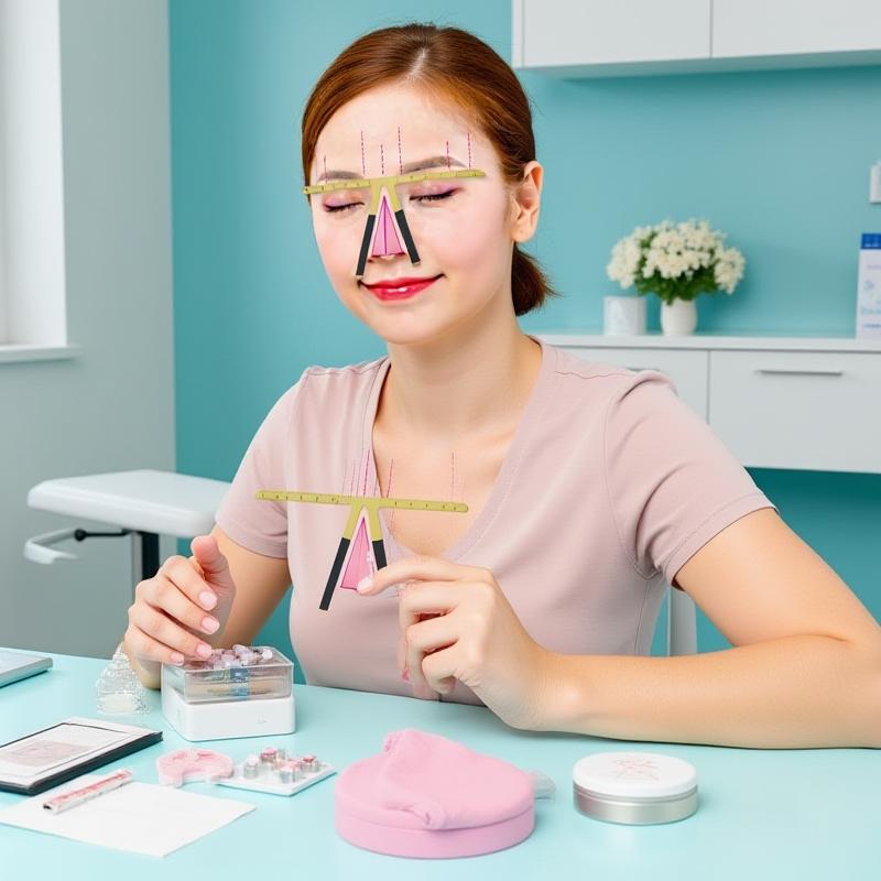 Edelstahl Augenbrauen Tattoo Schablone Lineal Microblading Tattoo Positionierung Messvorlage Augenbrauen Permanent Make-up Werkzeuge
