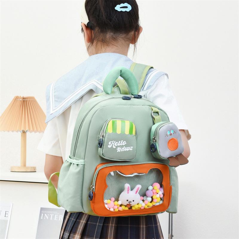 The new Korean version of the rainbow ball big children's boys and girls backpack, primary and secondary school students backpack