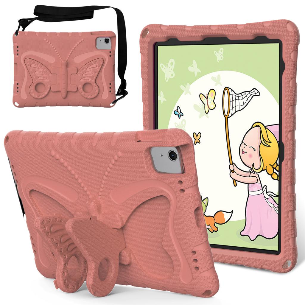 For iPad Air 11 (2025)/(2024) Case Butterfly EVA Tablet Cover with Kickstand/Shoulder Strap