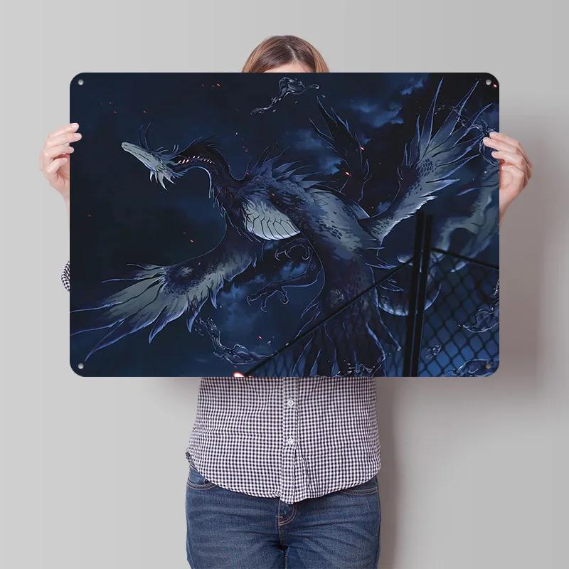 Firmament D Texture Printed Poster Custom Vintage Metal Tin Plate Sign for Wall Art Home Decoration Gaming Room Decor Luxury