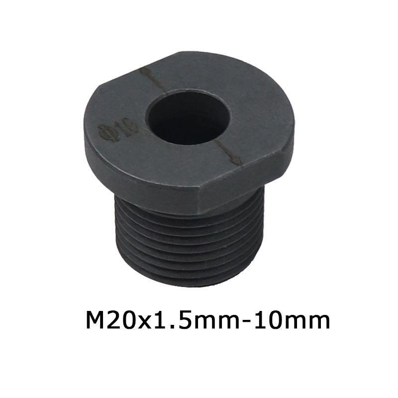 3-in-1 Locher-Set: 3-15mm Rändel-Bohrungsbuchsen, Positionier-Gewindebuchse, Messing-Anschlagmutter, Schraubenschlüssel