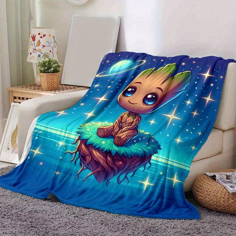 

1pc. Cute Groot Floating Island Blanket - Perfect for Home, Office, Outdoor Use, Gift Idea, Suitable for All Seasonsz0417228 130cmx150cm