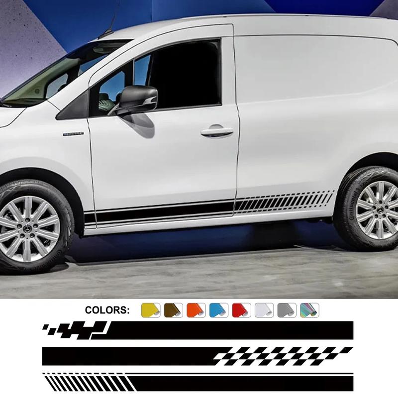 Van Door Side Sticker For Mercedes Bnez Citan W415 W420 Camper Caravan Graphics Stripes Auto Racing Sport Decor Decal Car Cover