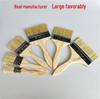 Waterproof Wooden Handle Brown Brush: Soft Bristles for Paint, Dust Removal, Cleaning, BBQ, Boat Sweeping, and Thickening Tasks.