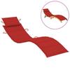 Day and Night - Day and Night Red Oxford Cloth Lounger Cushion 186x58x3 Cm