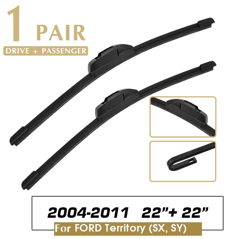 

BROSHOO Car Wiper Blade Natural Rubber 22 +22 2004-2015 For FORD Territory SX SY SZ Front Windshield Windscreen Cars Accessorie For FORD