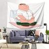 Toilet Man Tapestry American Anime Style, Quirky Wall Art for Dormitory Esports Room Background Decor