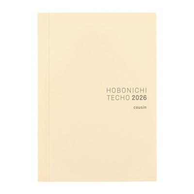 Hobonichi Techo 2026 Planer A5 [Kazun] (A5 / 1 Dzień na Stronie / Zaczyna się od Poniedziałku / Styczeń) Beżowy