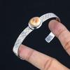 Daughters Day Sale 925 Sterling Silver Natural Shiva Eye Shell Bangle Bracelet