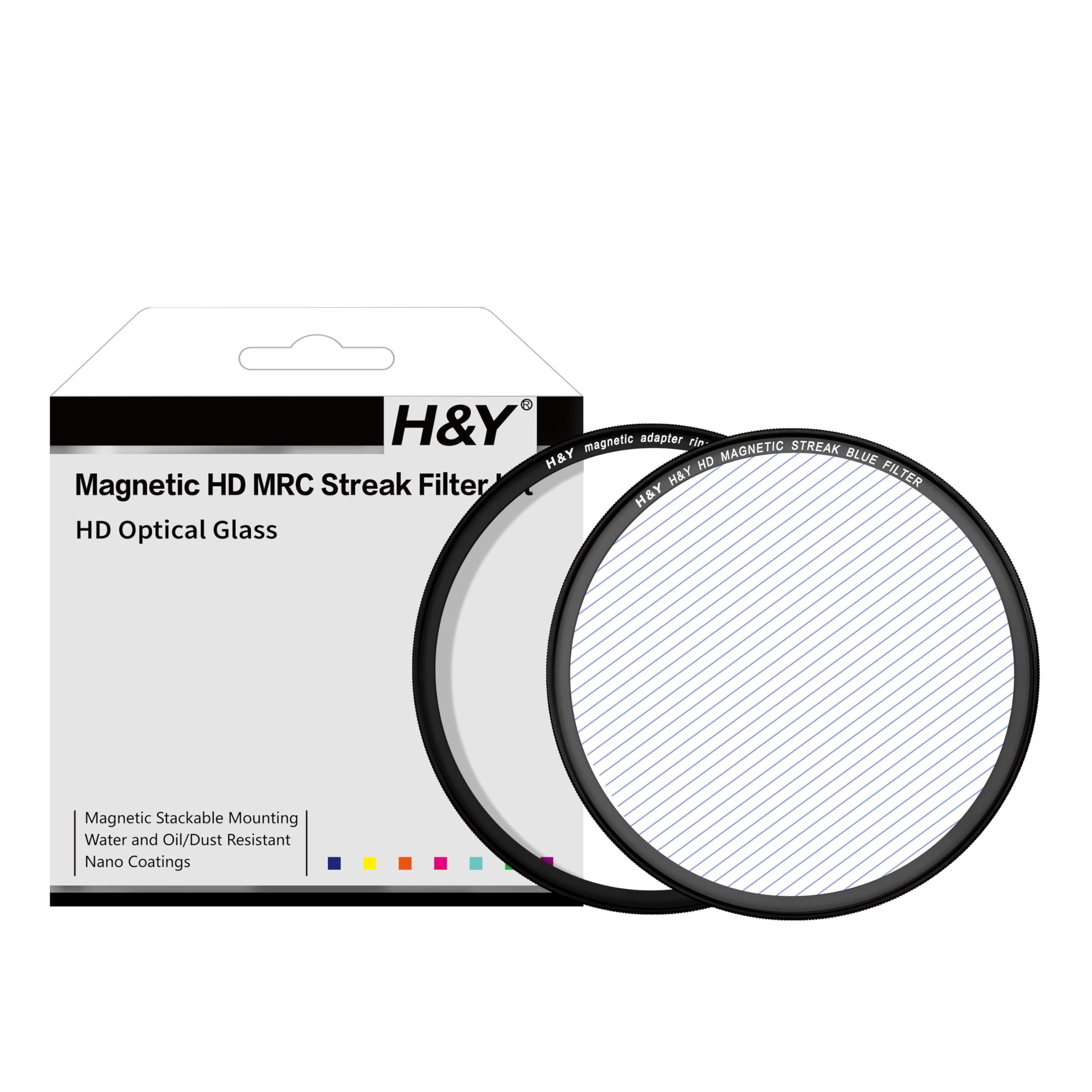 

Streak Filter 82mm Magnetic Streak Blue Filter Kit Magnetic Line Flare Effect Thin Frame Water Repellent H&Y Anti-Static Anti-Stain Anti-Scratch