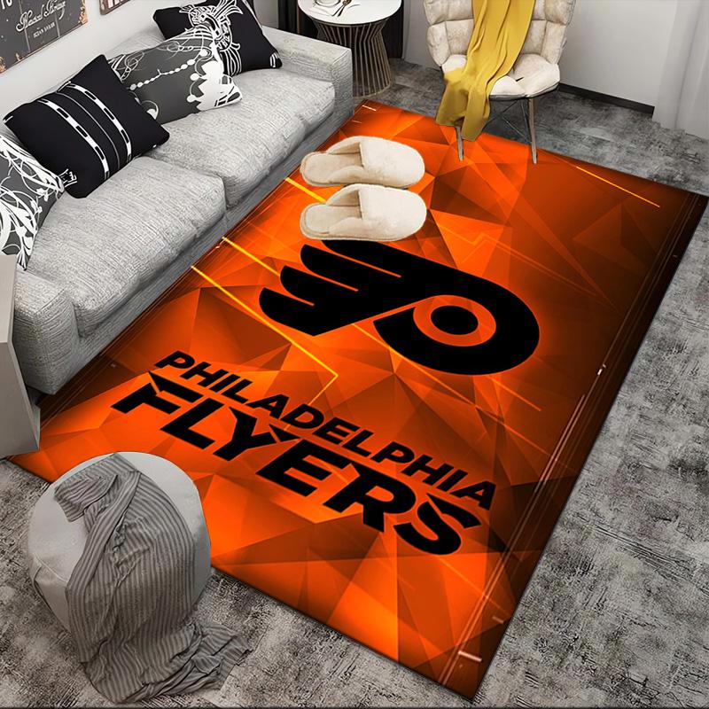 Flyers Hockey Logo Art Area Rug Suitable for Indoor And Outdoor,Carpets for Kitchens, Homes, Offices, Living Rooms,Home Decor,Christmas Gift