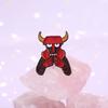 Red Demon Robots Enamel Pins Custom Comedy Comics Brooches Lapel Badges Cartoon Animation Jewelry Gift for Kids Friends
