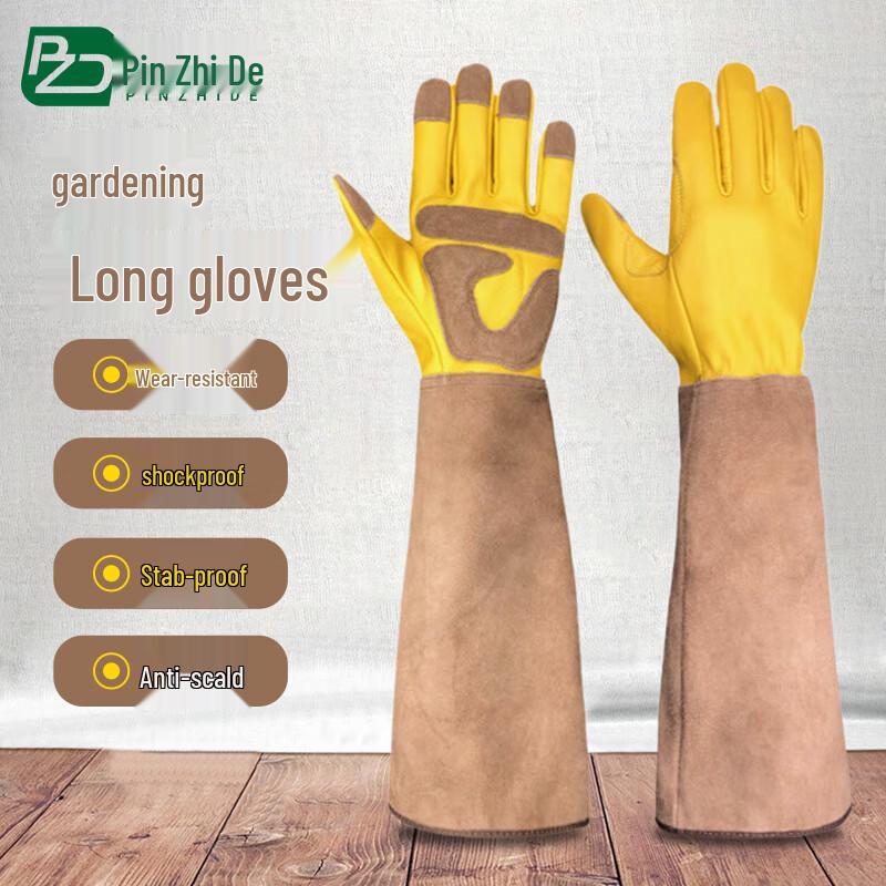 Durable Cowhide Work Gloves for Gardening and Welding M