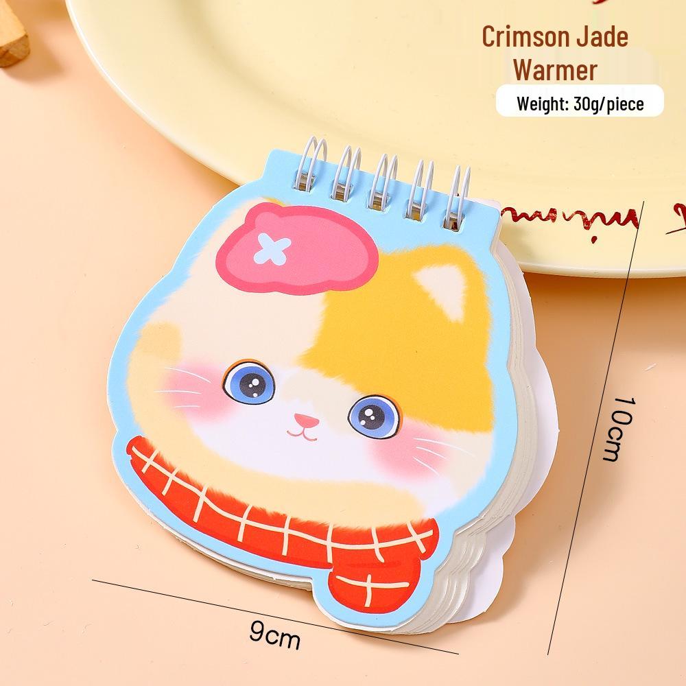 Adorable Kitten Spiral Notebook with Cartoon Sticky Notes – Student Stationery Set