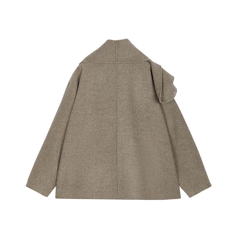 JNBY 2025 Winter Loose H-Line Wool Blend Coat