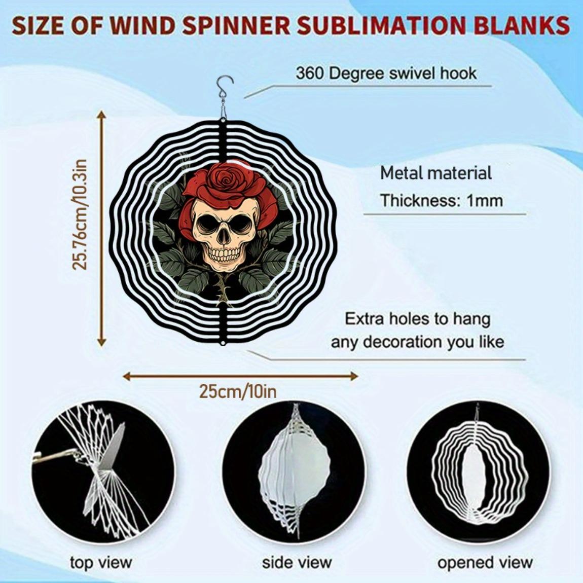 

Gothic Skull and Rose Metal Wind Chime Outdoor Garden Decor Rotating Hanging Ornament Durable Vibrant Gift for Women Mothers Grandmothers Wives