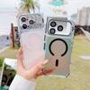 KEYSION Laser Gradient Magnetic Case for MagSafe for iPhone 11 12 13 14 15 17 Pro Max 16Plus Air 17e Lens Stand Shockproof Cover