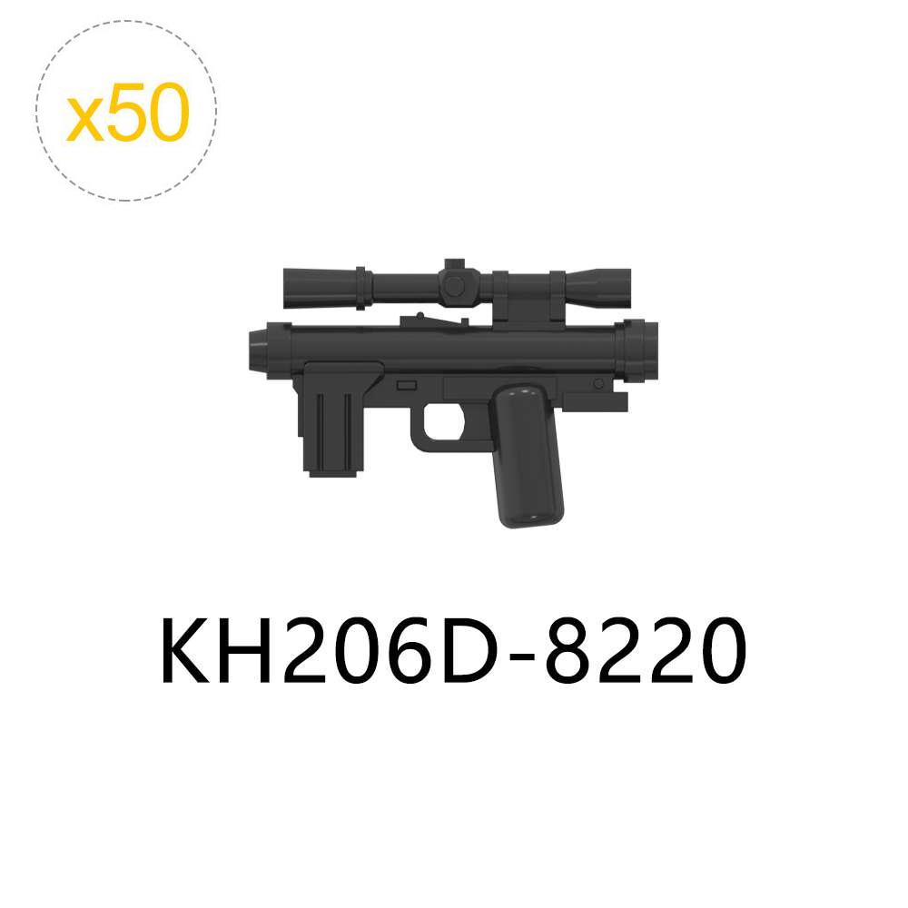 50pcs/lot Gun Pistol Space Soldiers Military War Weapon Compatible Figure Building Blocks Educational Toys For Children Boy Kid