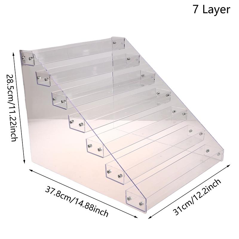 2/3/4/5/6/7 Layers Nail Polish Display Stand Clear Cosmetic Display Rack Holder Essential Oil Bottle Organizer Storage