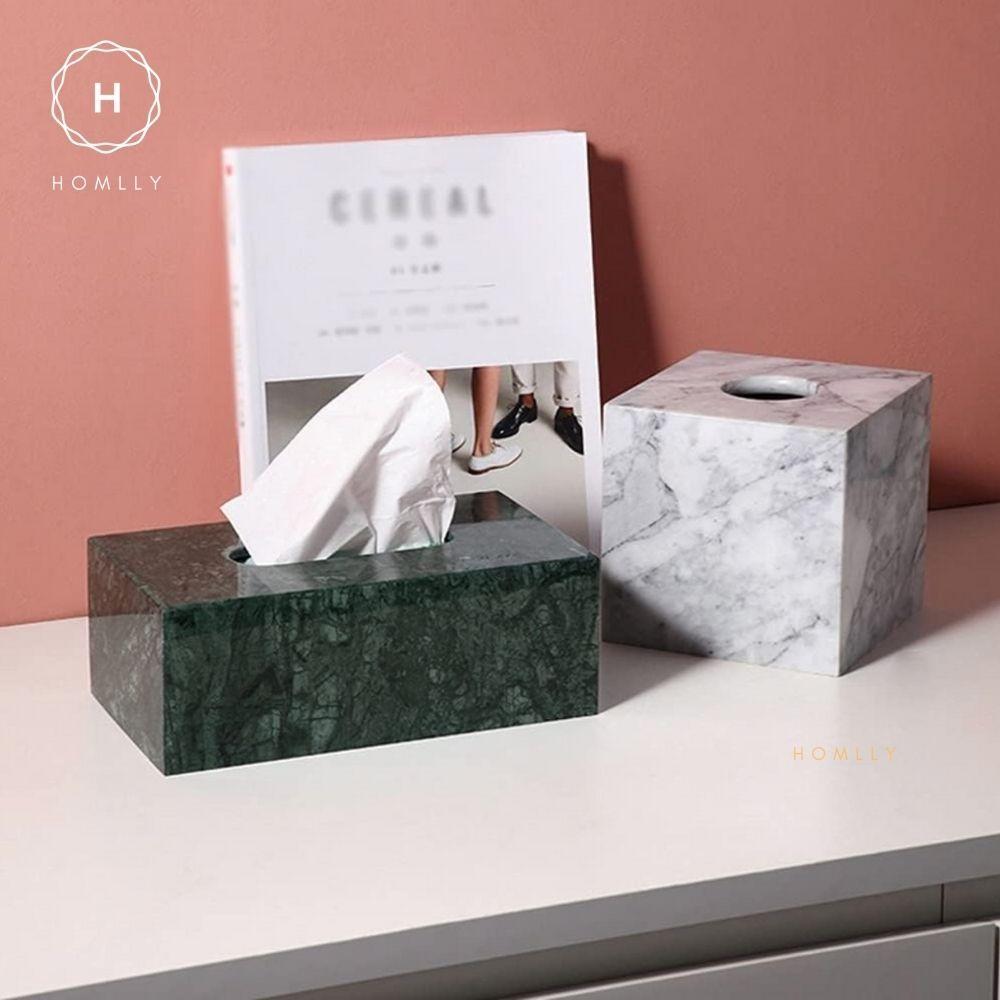 Homlly Marbi 100% Real Marble Tissue Box Holder