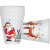 Cardboard Cups - LITTLE CLOWN - Christmas - Pack of 8 - Reindeer and Santa Claus Patterns - 25 Cm