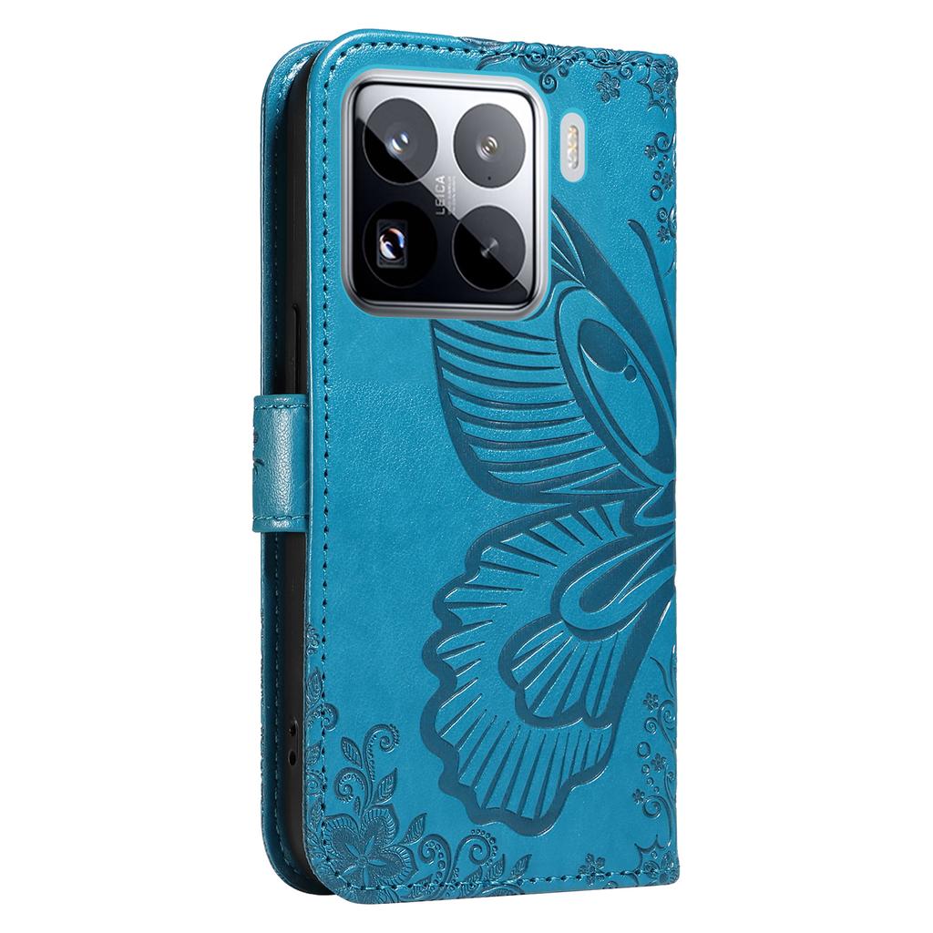 For Xiaomi 15 Pro Case Butterfly Pattern Leather Wallet Flip Phone Cover