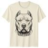 Pitbull Dog Animals Unisexs TShirt Engraving Style Graphic Tee
