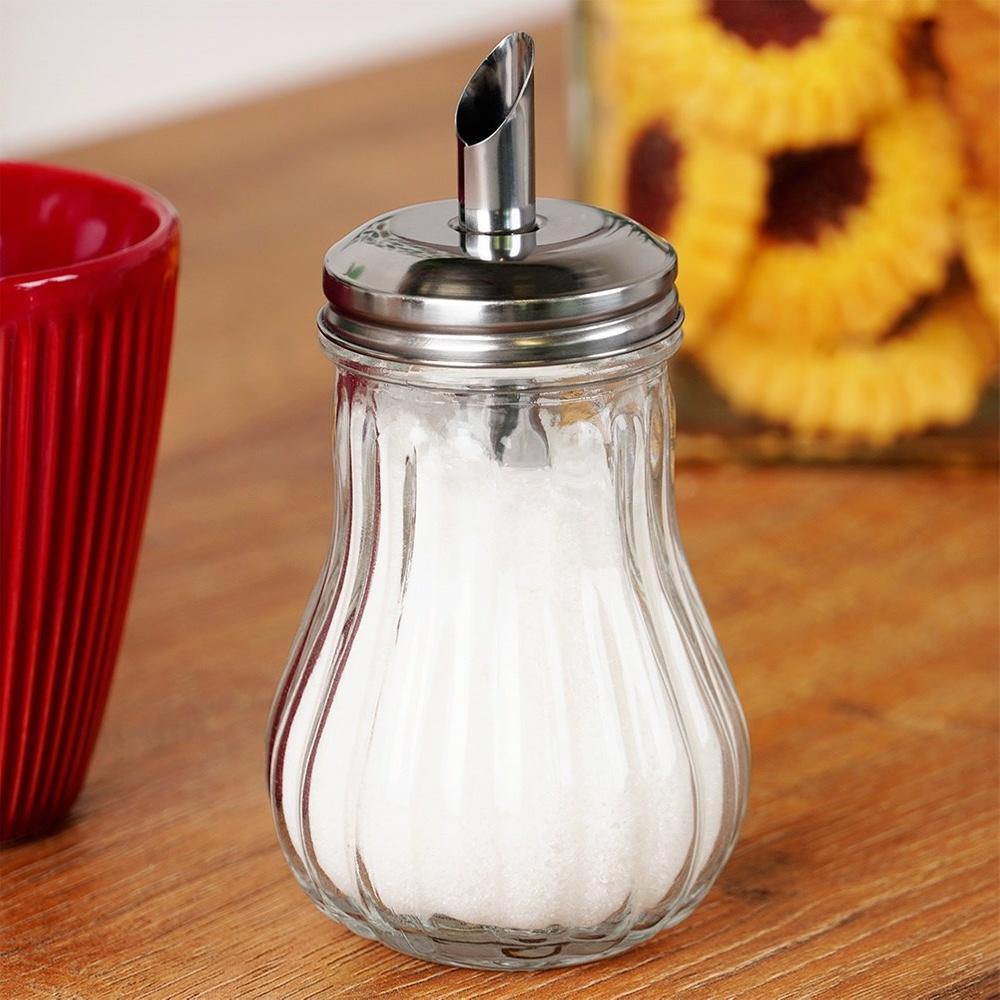 Glass sugar bowl with dispenser 190 ml