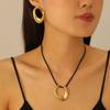 Gold Plated Tassel Teardrop Drop Earrings, Minimalist Snake Chain Hoop Dangle Earrings for Women