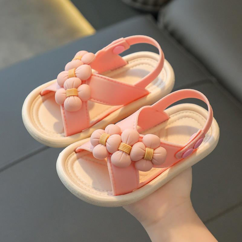 Fashion Children's Sandals Summer Girl Princess Non-slip Soft Bottom Outer Breathable Beach Sandals for Children