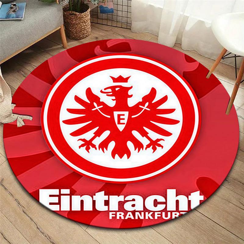 Eintracht Frankfurt Round Area Rug,Carpet Rug for Living Room Bedroom Sofa Playroom Decor,Non-slip Floor Mat