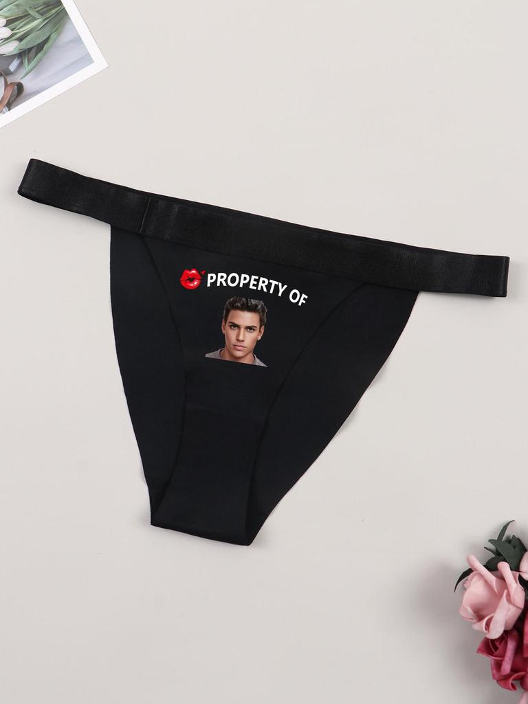 Sexy Tanga-Höschen für Damen, individuelles Portrait, bedrucktes Muster, bequemes Höschen, Tanga mit niedriger Taille